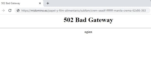 error 502 bad gateway