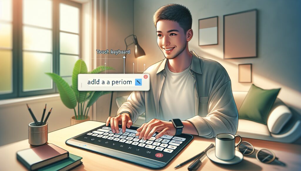 configura el teclado tactil para anadir un punto con la barra espaciadora